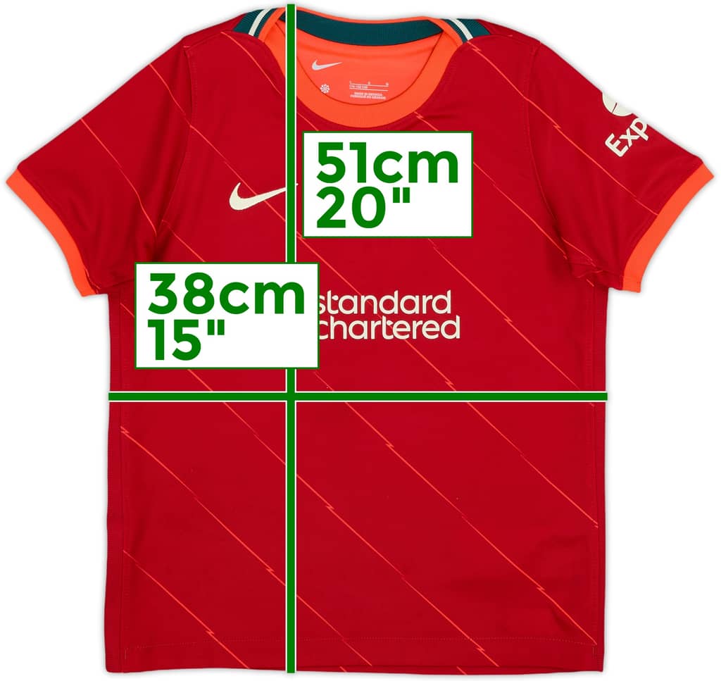 2021-22 Liverpool Home Shirt - 10/10 - (S.Boys)