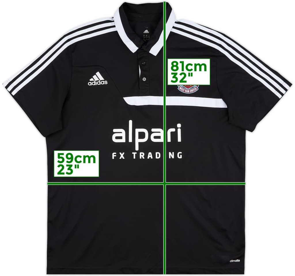2013-14 West Ham adidas Polo Shirt - 8/10 - (XL)