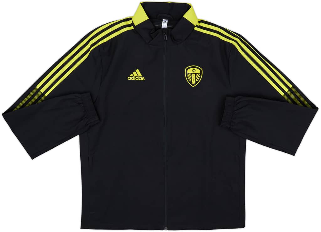 2021-22 Leeds United adidas Hooded Rain Jacket - 10/10 - (S)