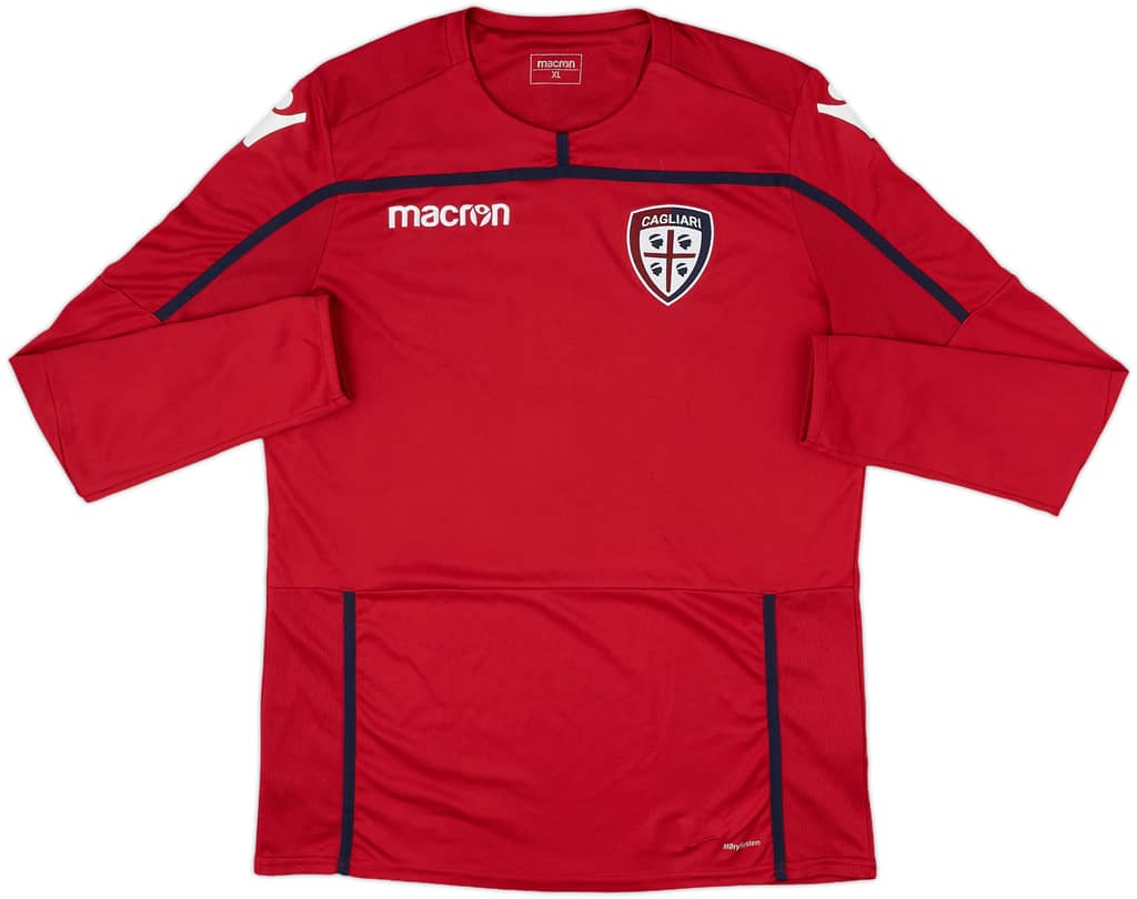 2018-19 Cagliari Macron Training L/S Shirt - 8/10 - (XL)