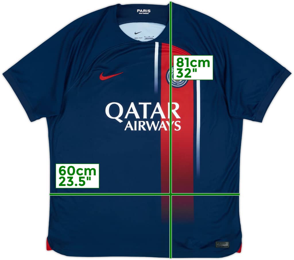 2023-24 Paris Saint-Germain Home Shirt - 10/10 - (XL)