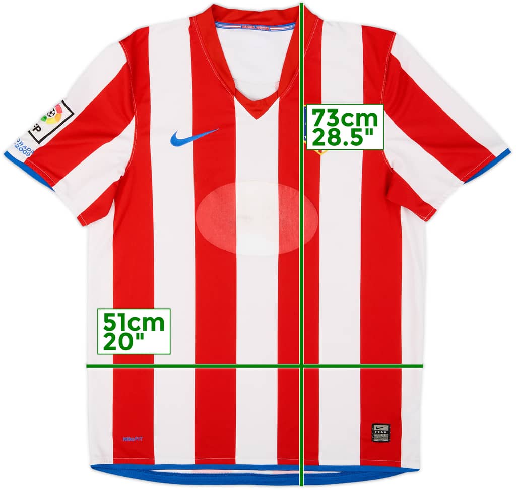 2008-09 Atletico Madrid Home Shirt - 4/10 - (M)