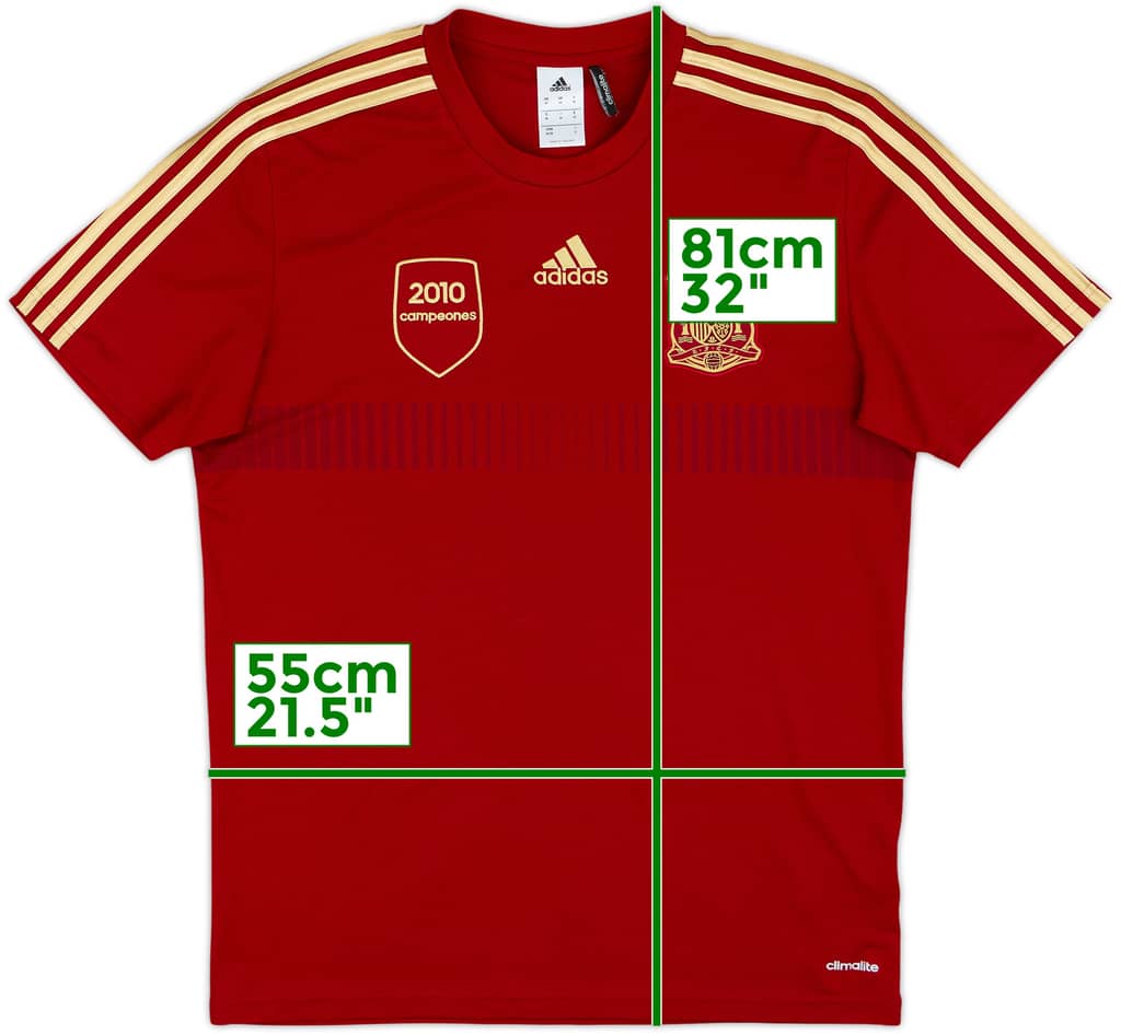 2013-14 Spain '2010 Campeones' adidas Training Shirt - 9/10 - (M)