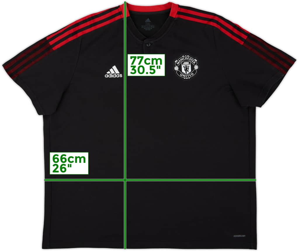 2021-22 Manchester United adidas Polo Shirt - 9/10 - (XXL)