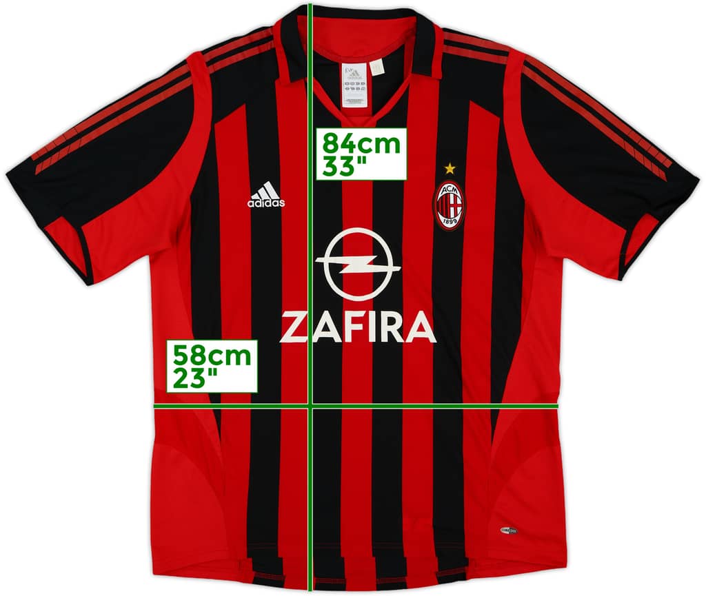 2005-06 AC Milan Home Shirt - 9/10 - (XL)