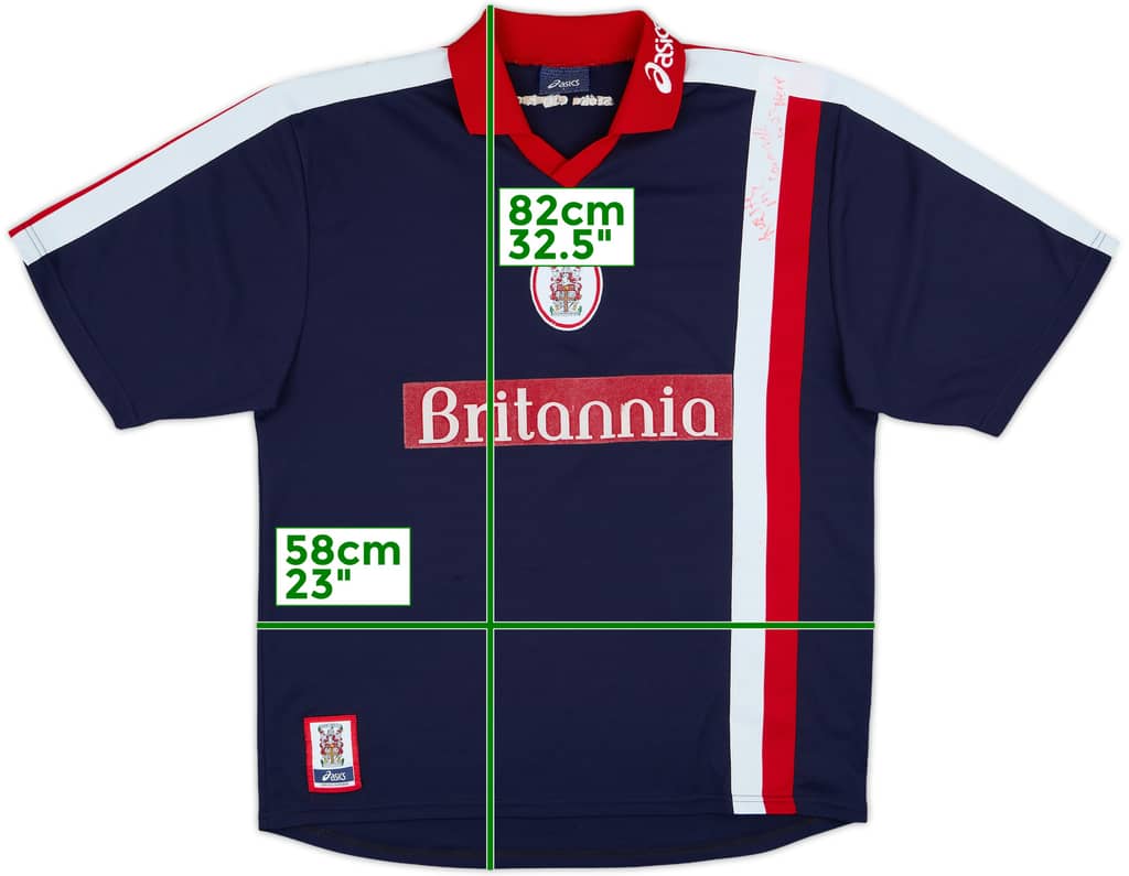 1999-01 Stoke Signed Away Shirt - 8/10 - (L)