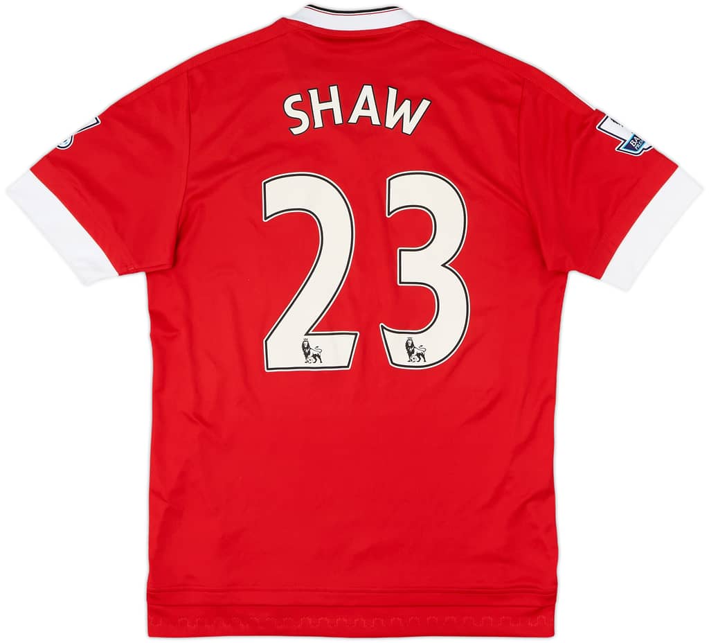2015-16 Manchester United Home Shirt Shaw #23 - 6/10 - (S)
