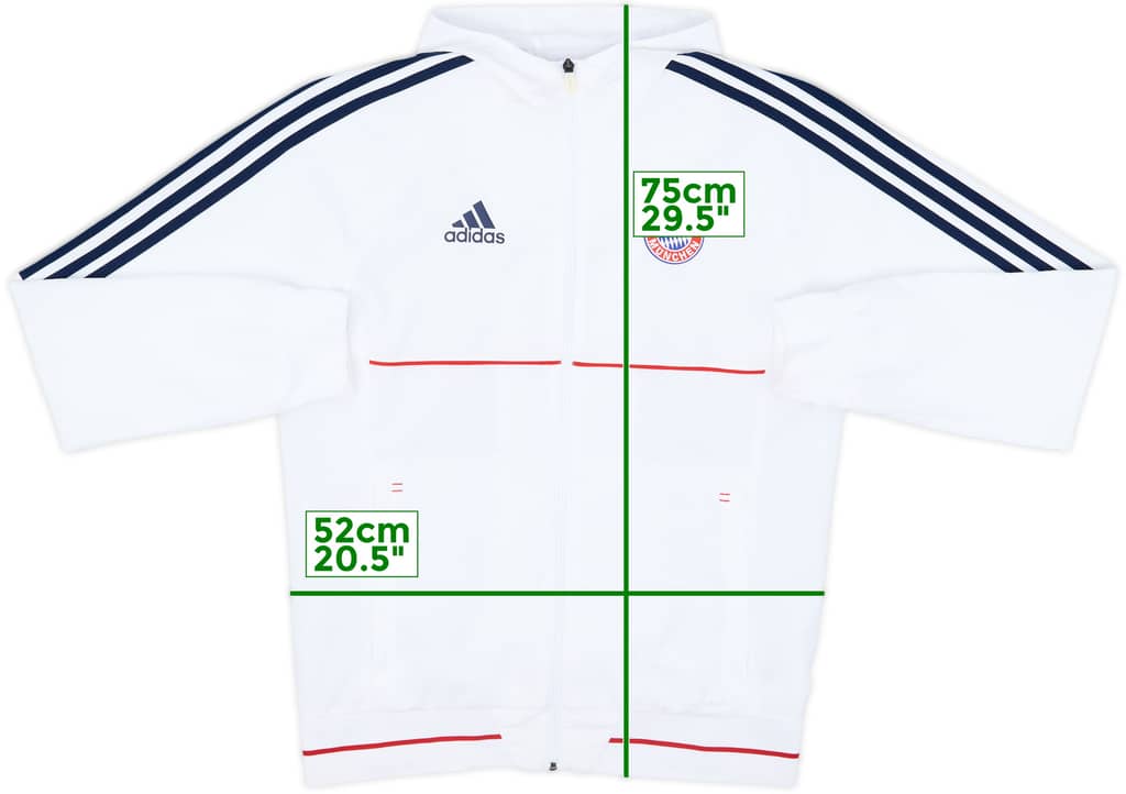 2017-18 Bayern Munich adidas Hooded Track Jacket - 8/10 - (M)