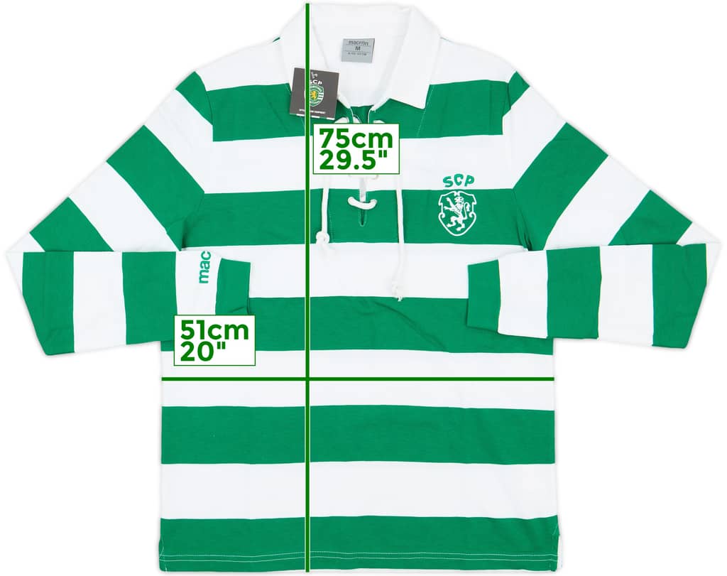 2015-16 Sporting CP Macron Rugby Polo L/S Shirt (M)
