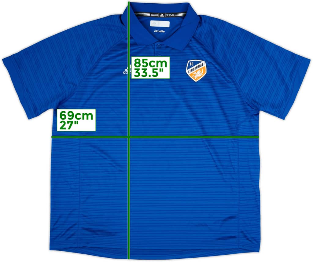 2018 FC Cincinnati adidas Polo Shirt - 10/10 - (XXL)