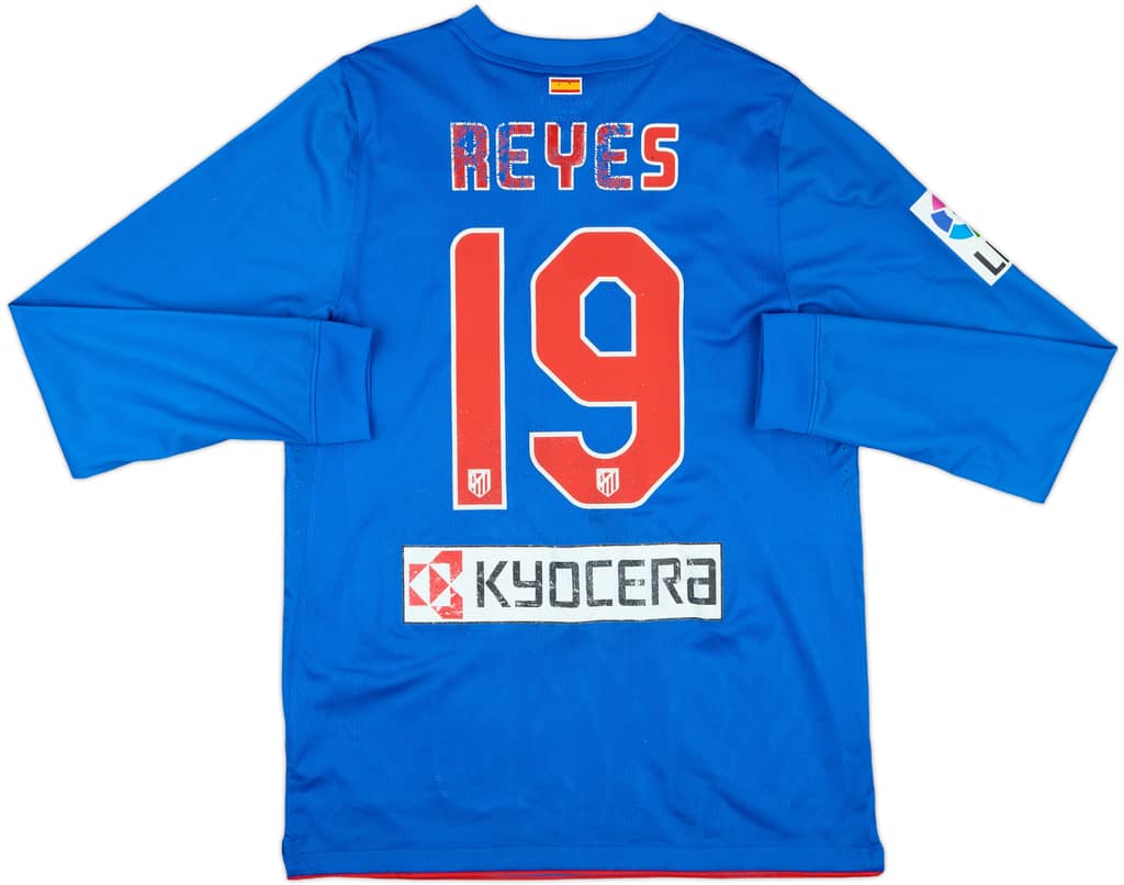 2010-11 Atletico Madrid Match Issue Away L/S Shirt Reyes #19