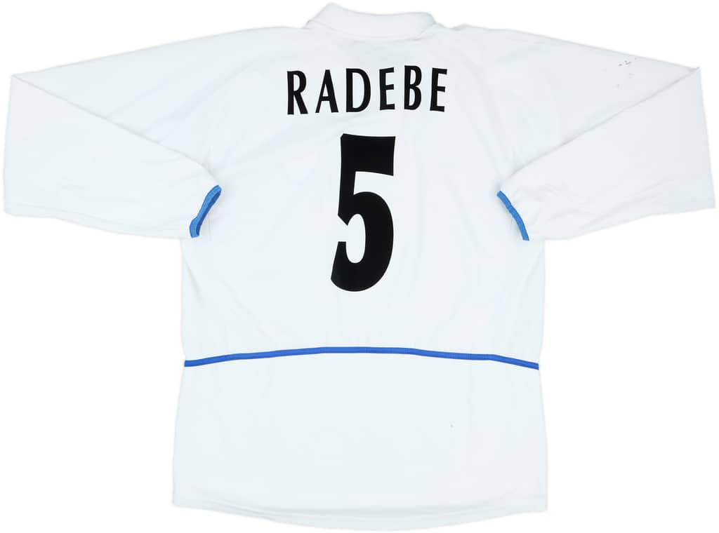 2002-03 Leeds United Home L/S Shirt Radebe #5 - 5/10 - (3XL)