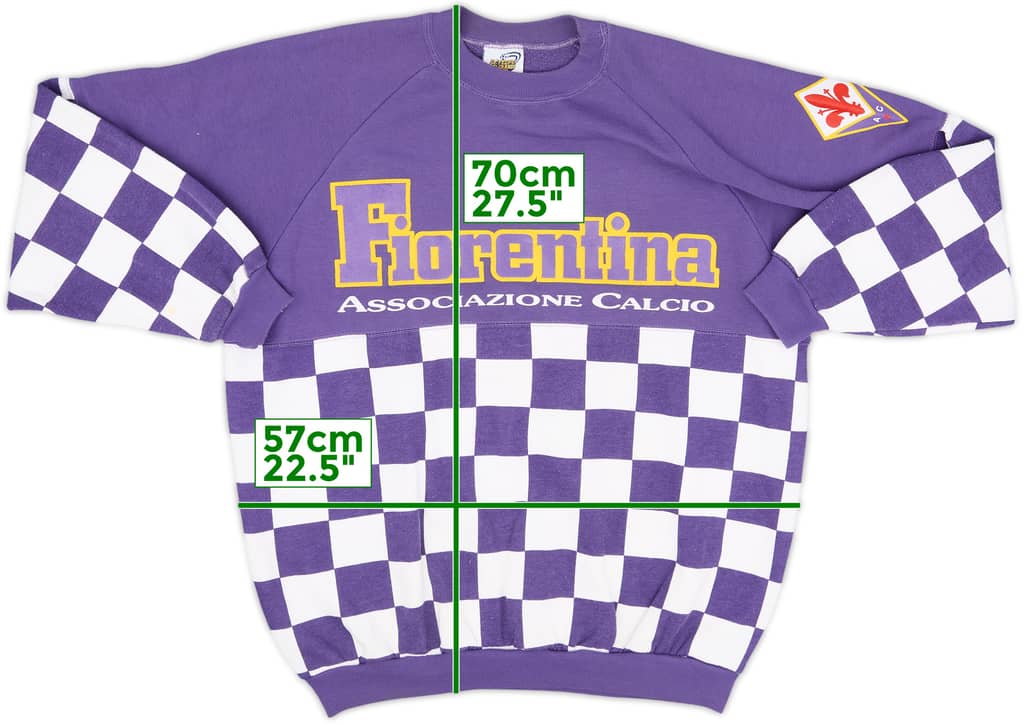 1990-91 Fiorentina Le Felpe Dei Grandi Club Sweat Top - 8/10 - (L)