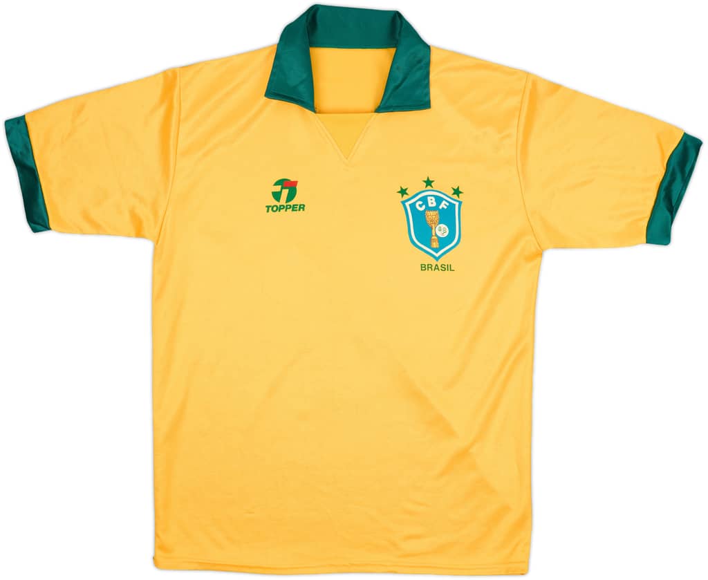 1990 Brazil Home Shirt - 8/10 - (L)