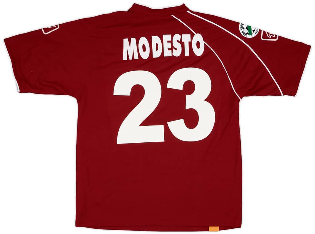 2005-06 Reggina Match Issue Home Shirt Modesto #23