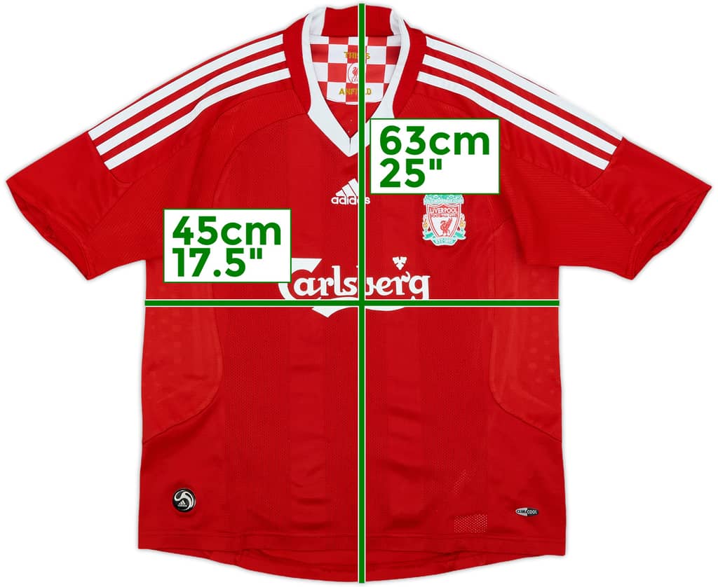 2008-10 Liverpool Home Shirt - 7/10 - (M.Boys)