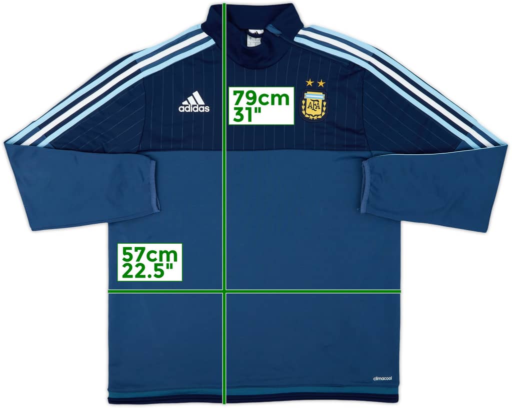2015-16 Argentina adidas 1/4 Zip Sweat Top - 9/10 - (L)