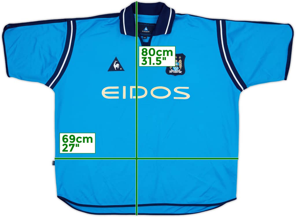 2001-02 Manchester City Home Shirt - 8/10 - (XXL)