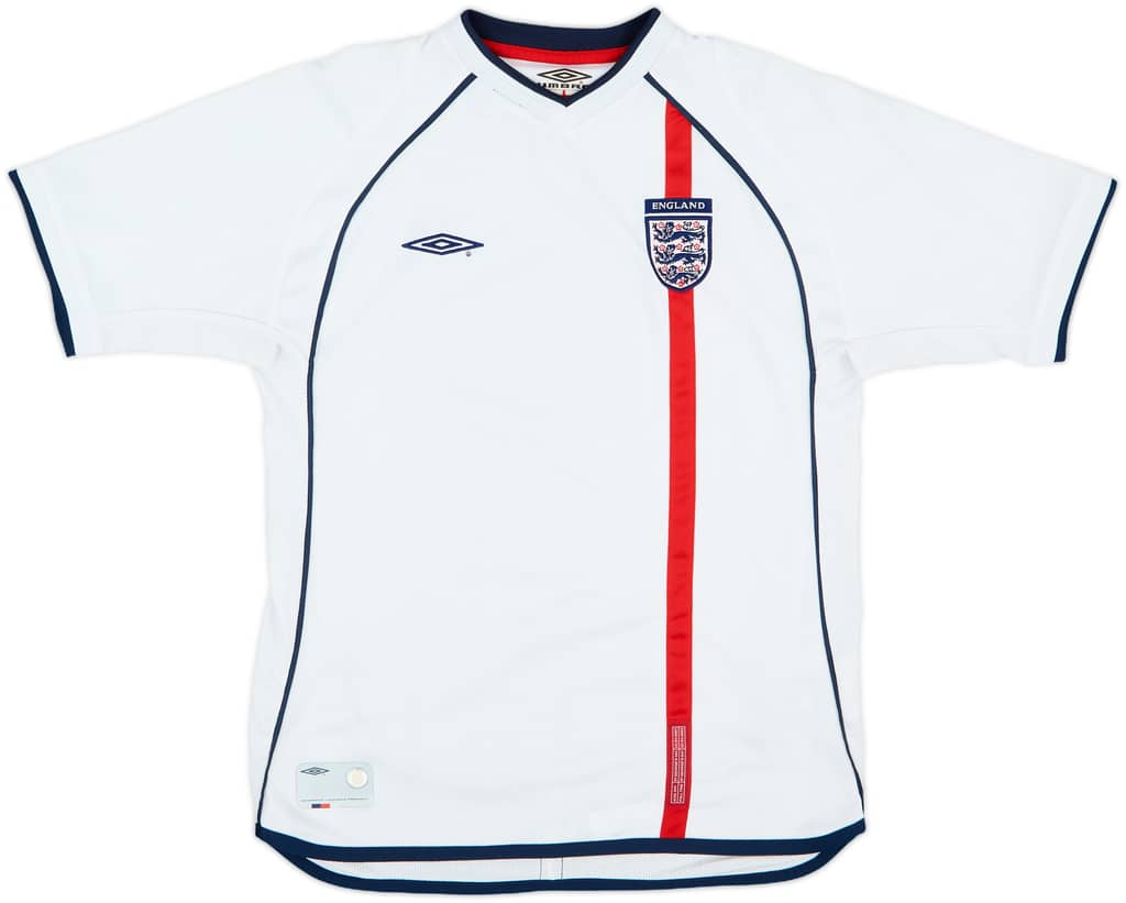 2001-03 England Home Shirt - 8/10 - (L.Boys)