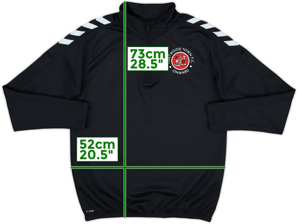 2022-23 Fleetwood Town Hummel 1/4 Zip Drill Top - 8/10 - (M)