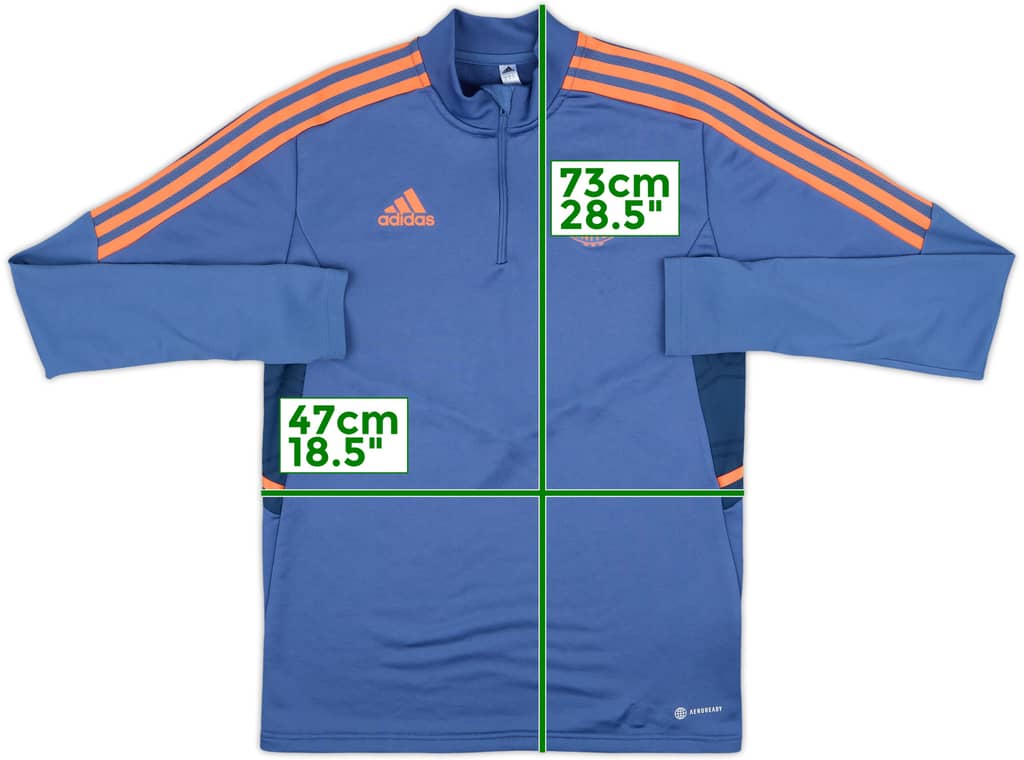 2022-23 Manchester United adidas 1/4 Zip Training Top - 8/10 - (S)