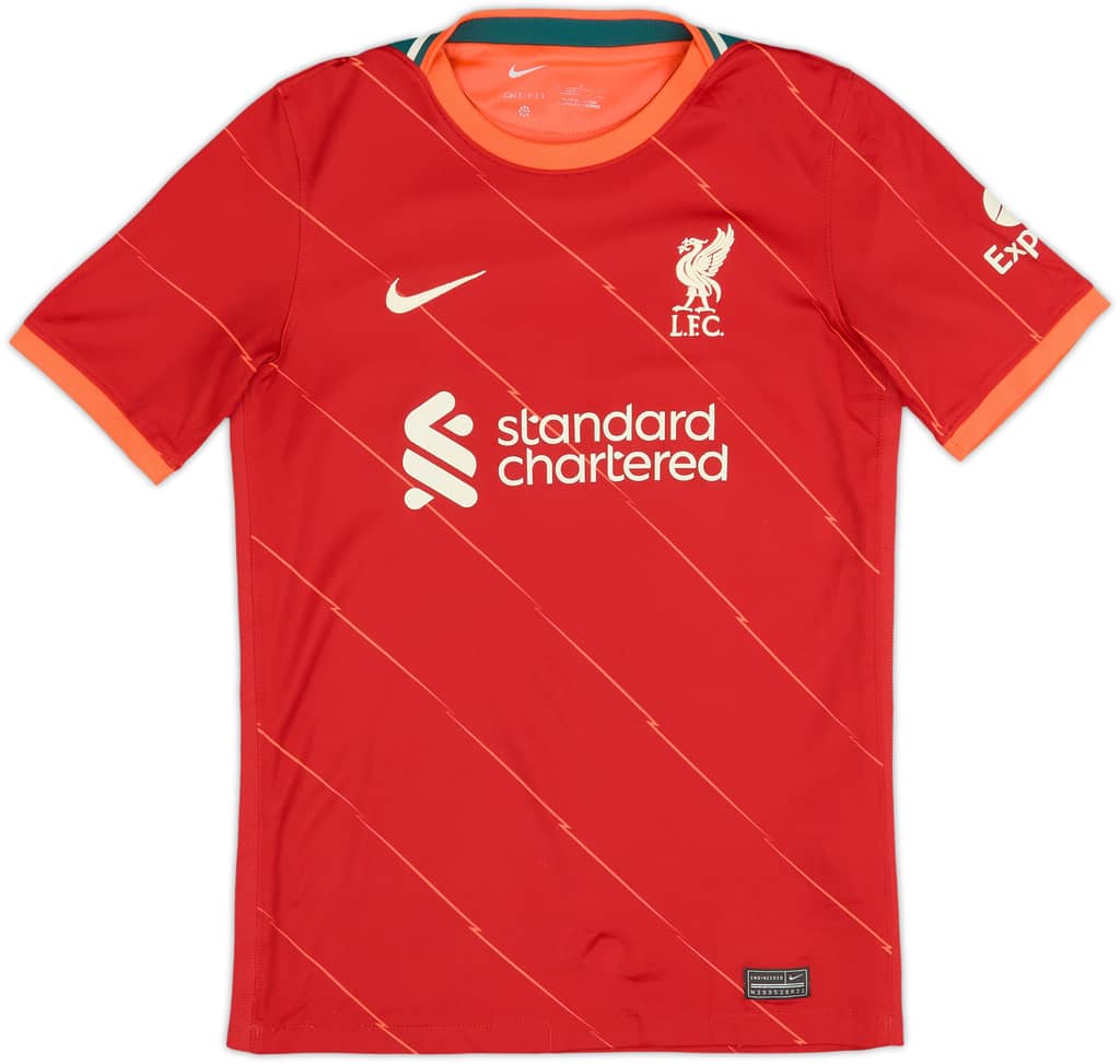 2021-22 Liverpool Home Shirt - 7/10 - (L.Boys)