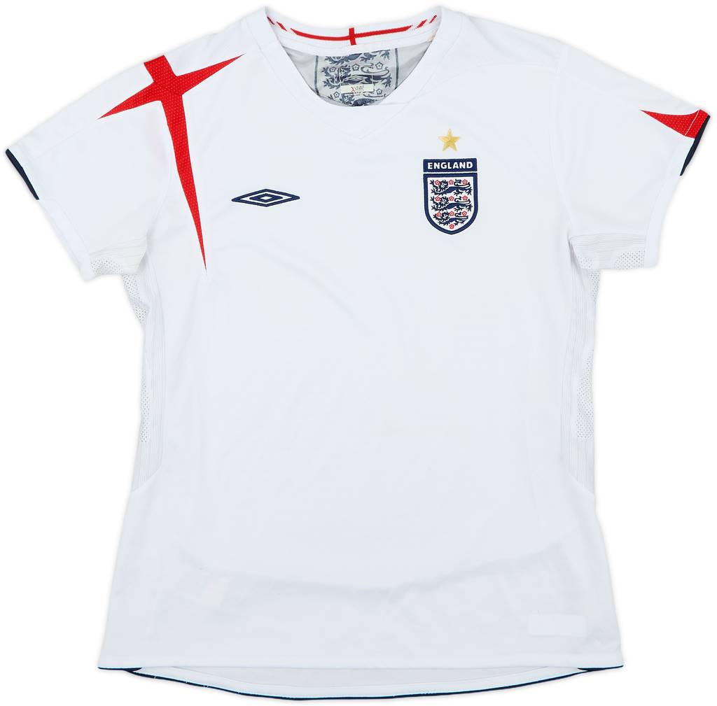 2005-07 England Home Shirt - 7/10 - (Women's M)