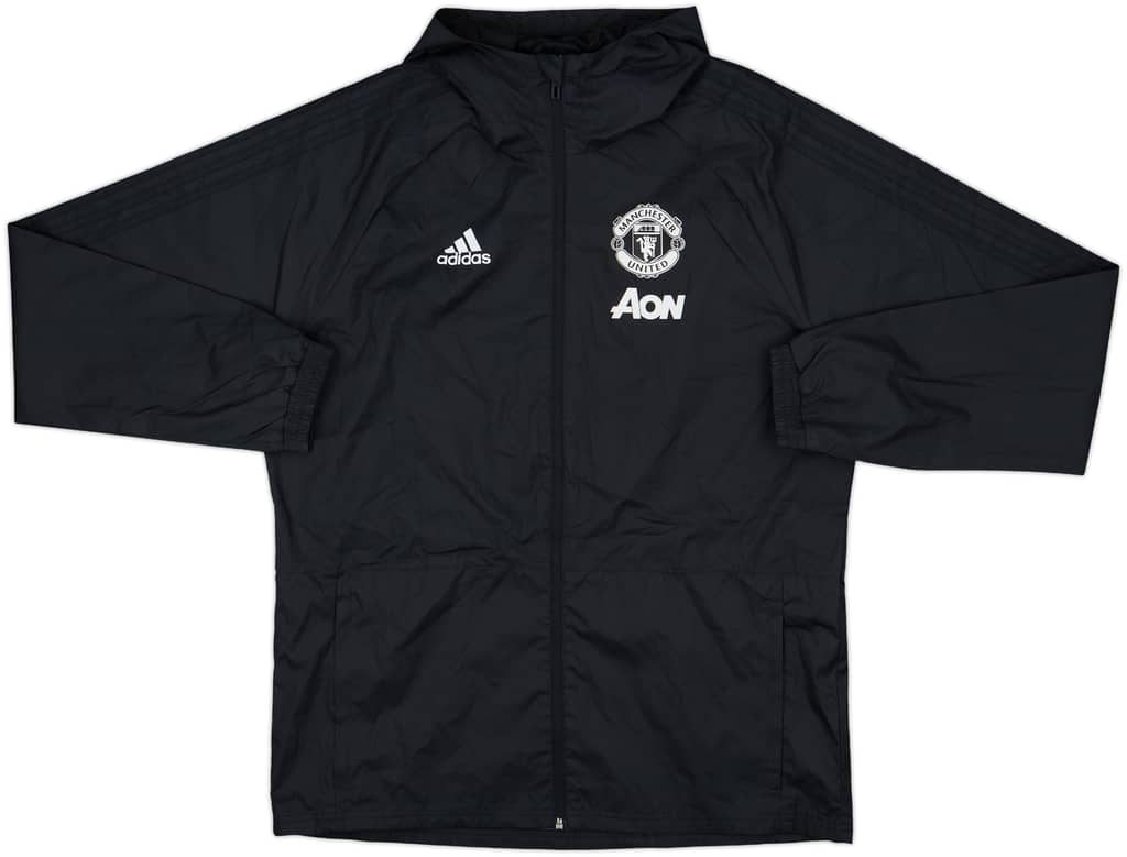 2018-19 Manchester United adidas Hooded Rain Jacket - 9/10 - (L)
