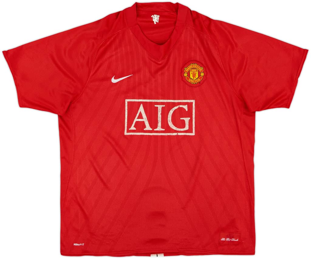 2007-09 Manchester United Home Shirt - 5/10 - (XL)
