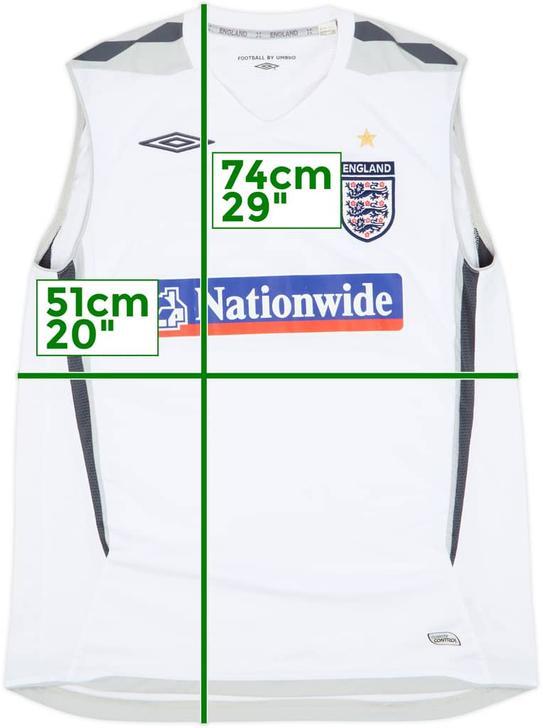 2007-08 England Umbro Training Vest - 6/10 - (L)