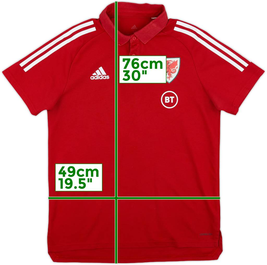 2020-21 Wales adidas Polo Shirt - 6/10 - (M)