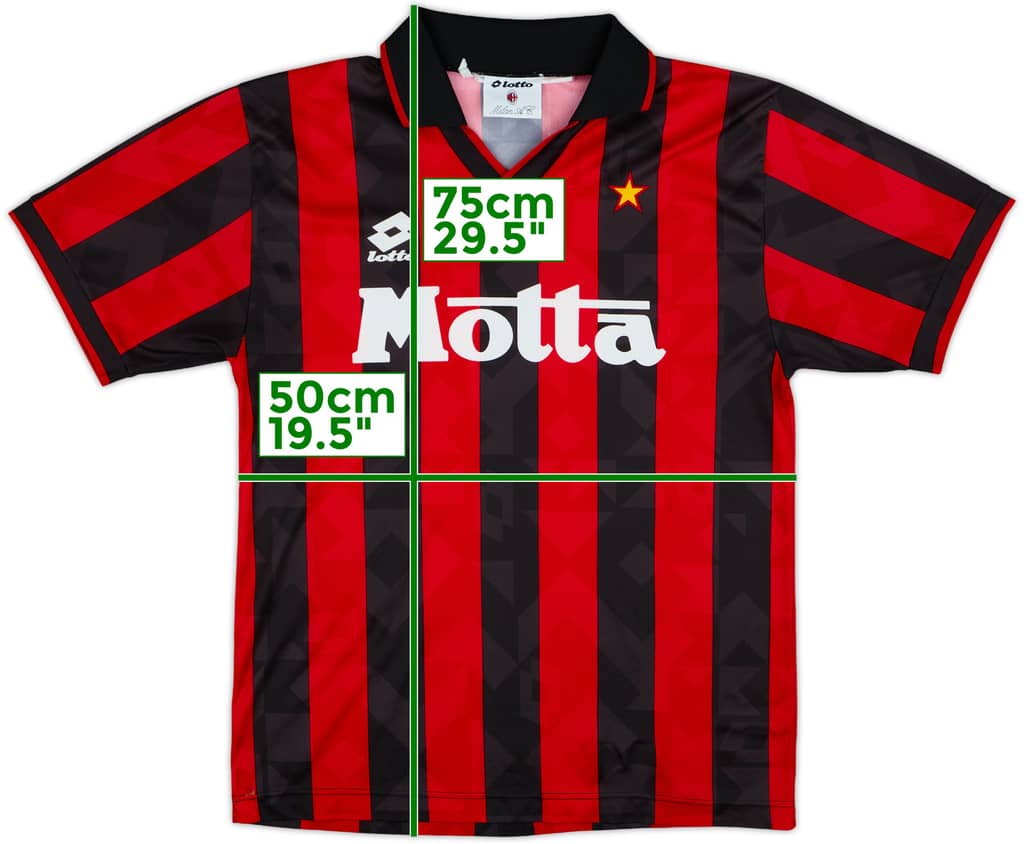 1993-94 AC Milan Home Shirt - 8/10 - (M)