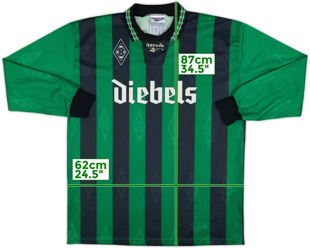1995-96 Borussia Monchengladbach Away L/S Shirt - 6/10 - (XXL)