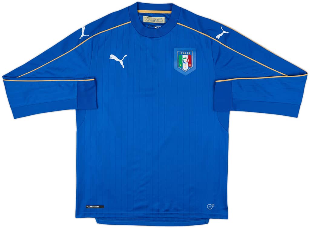 2016-17 Italy Home L/S Shirt - 9/10 - (M)