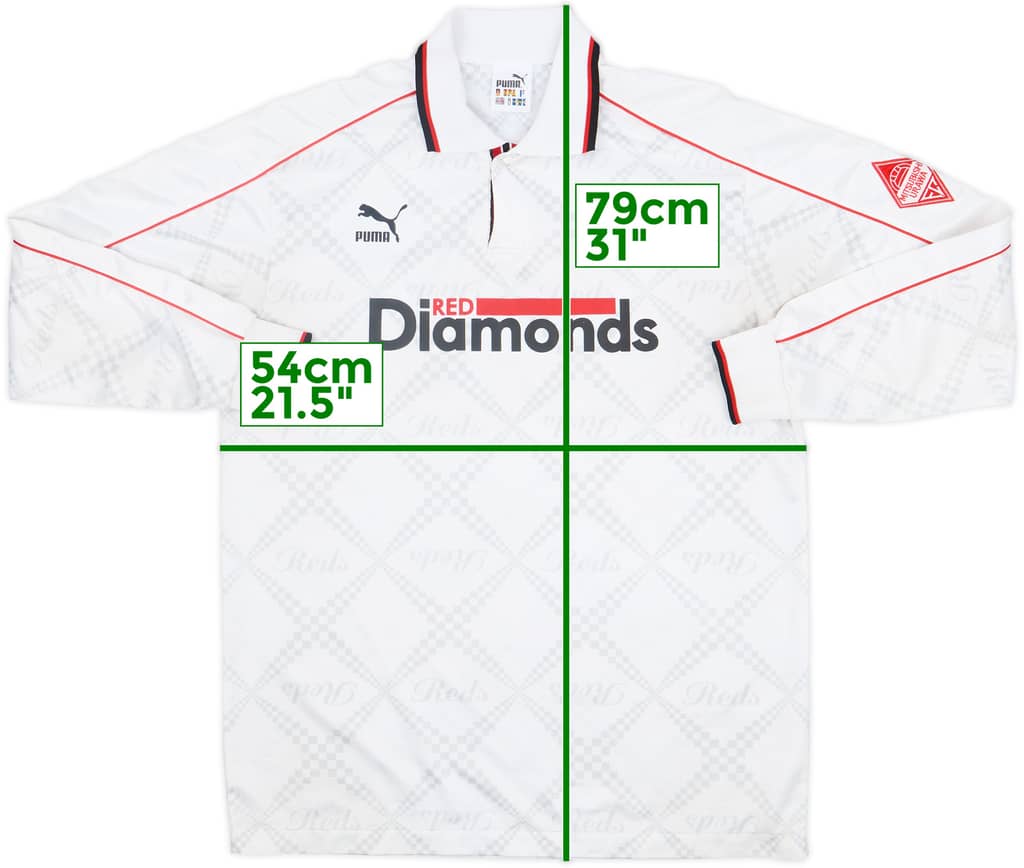 1998 Urawa Red Diamonds Away L/S Shirt - 8/10 - (L)