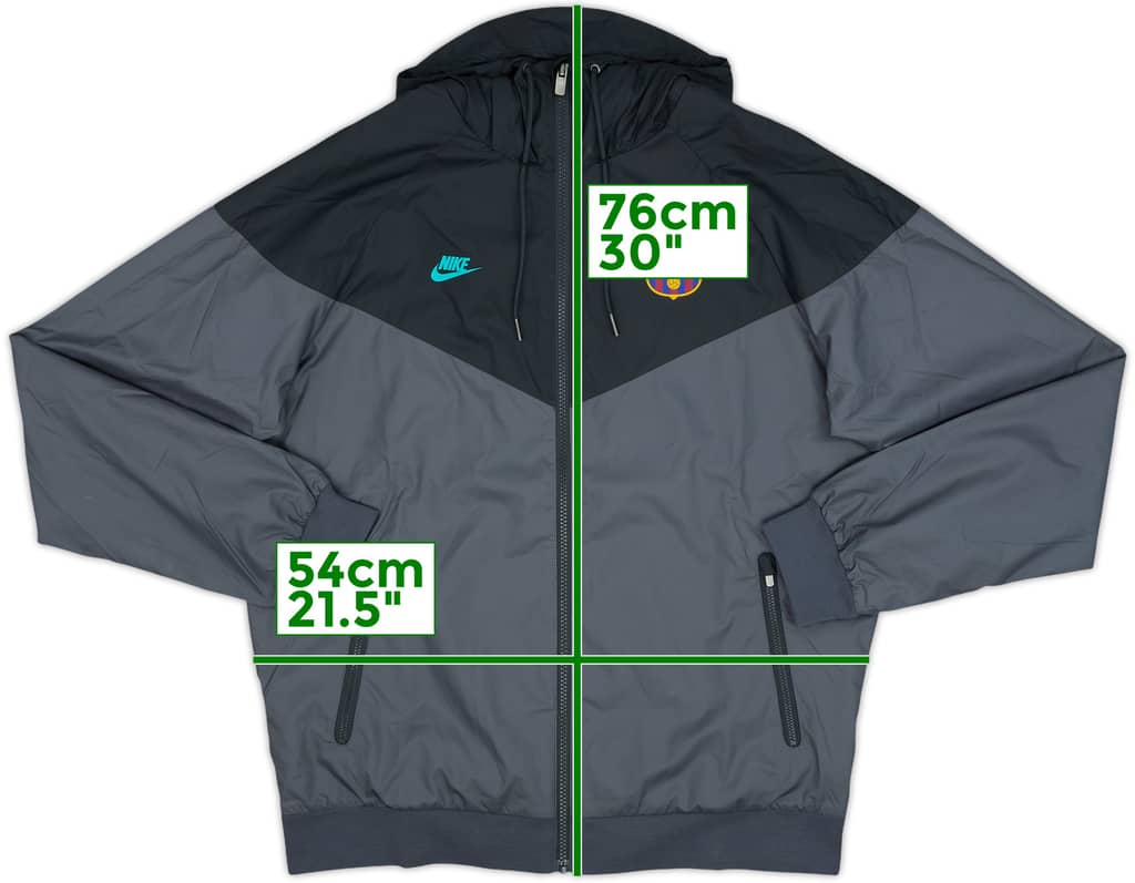 2019-20 Barcelona Nike Hooded Rain Jacket - 9/10 - (M)