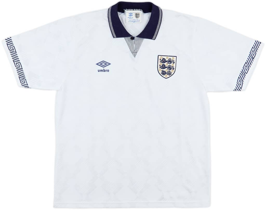 1990-92 England Home Shirt - 9/10 - (L)