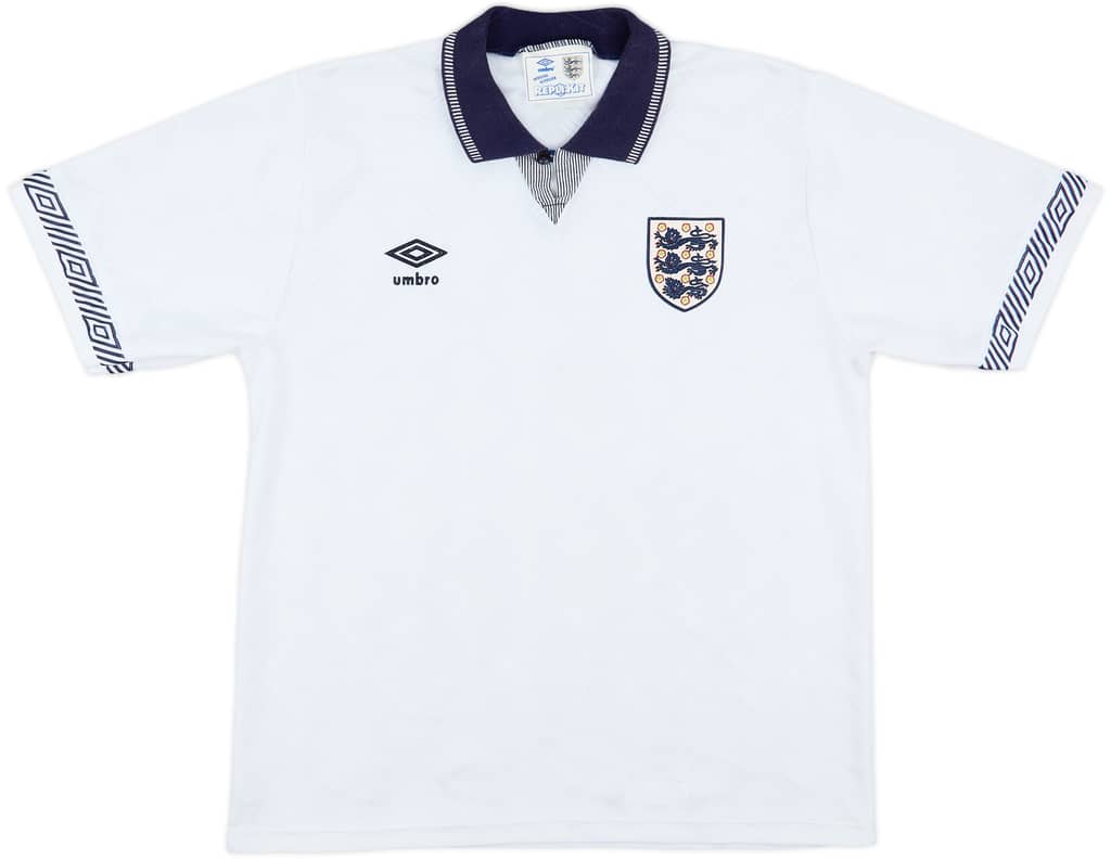 1990-92 England Home Shirt - 8/10 - (M)