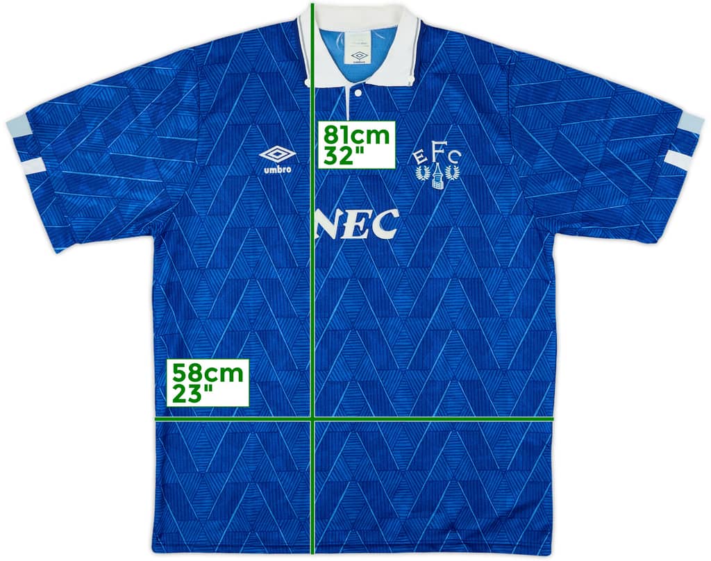 1989-91 Everton Home Shirt - 8/10 - (L)