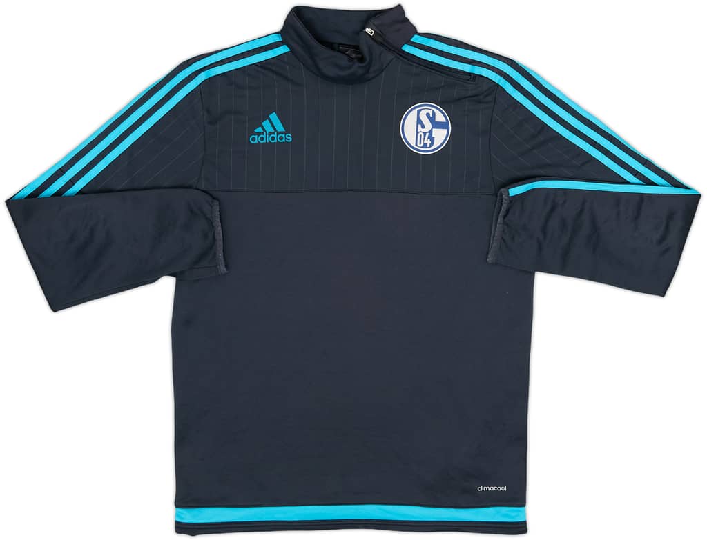 2015-16 Schalke adidas 1/4 Zip Drill Top - 8/10 - (M)