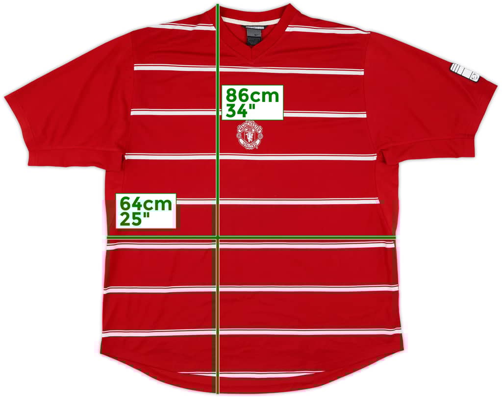 2003-04 Manchester United Nike Cotton Tee - 5/10 - (XXL)