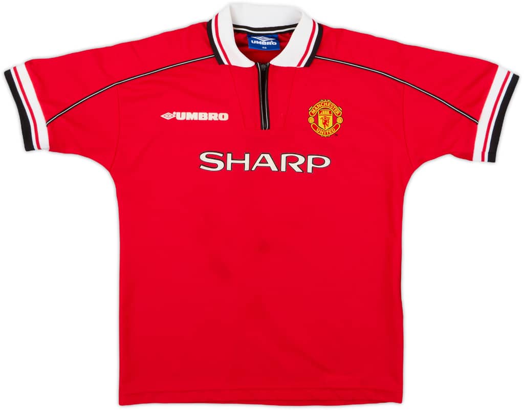 1998-00 Manchester United Home Shirt - 7/10 - (L.Boys)