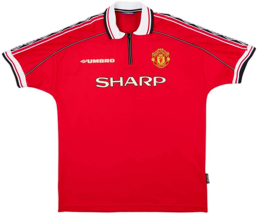 1998-00 Manchester United Home Shirt Beckham #7 - 8/10 - (XL)