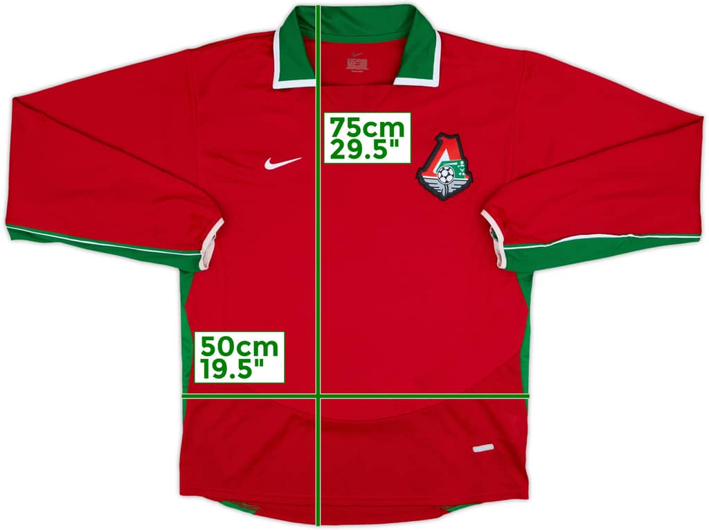 2004-05 Lokomotiv Moscow Home L/S Shirt - 10/10 - (M)