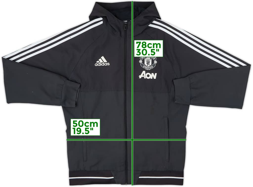 2018-19 Manchester United adidas Hooded Rain Jacket - 8/10 - (M)
