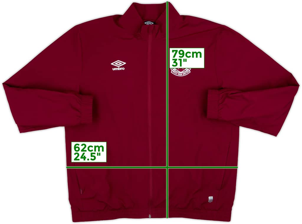 2015-16 West Ham Umbro Track Jacket - 8/10 - (XXL)