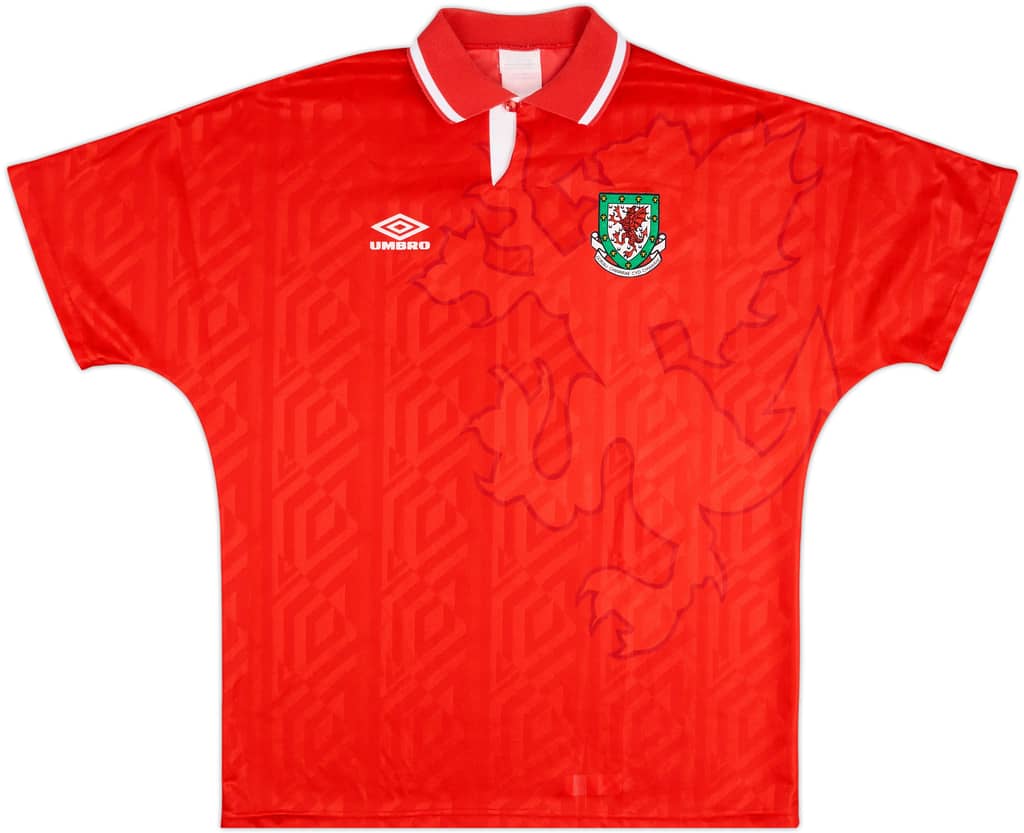 1992-94 Wales Home Shirt - 10/10 - (L)