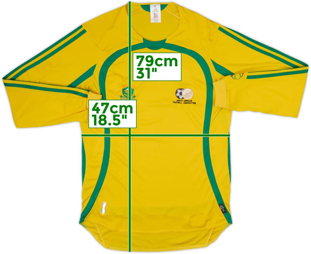 2006-09 South Africa Home L/S Shirt - 10/10 - (S)
