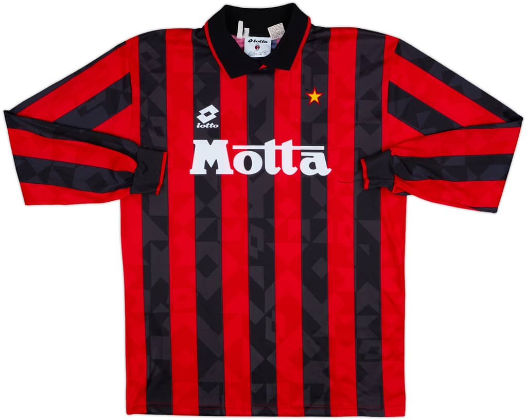 1993-94 AC Milan Home L/S Shirt - 9/10 - (XL)