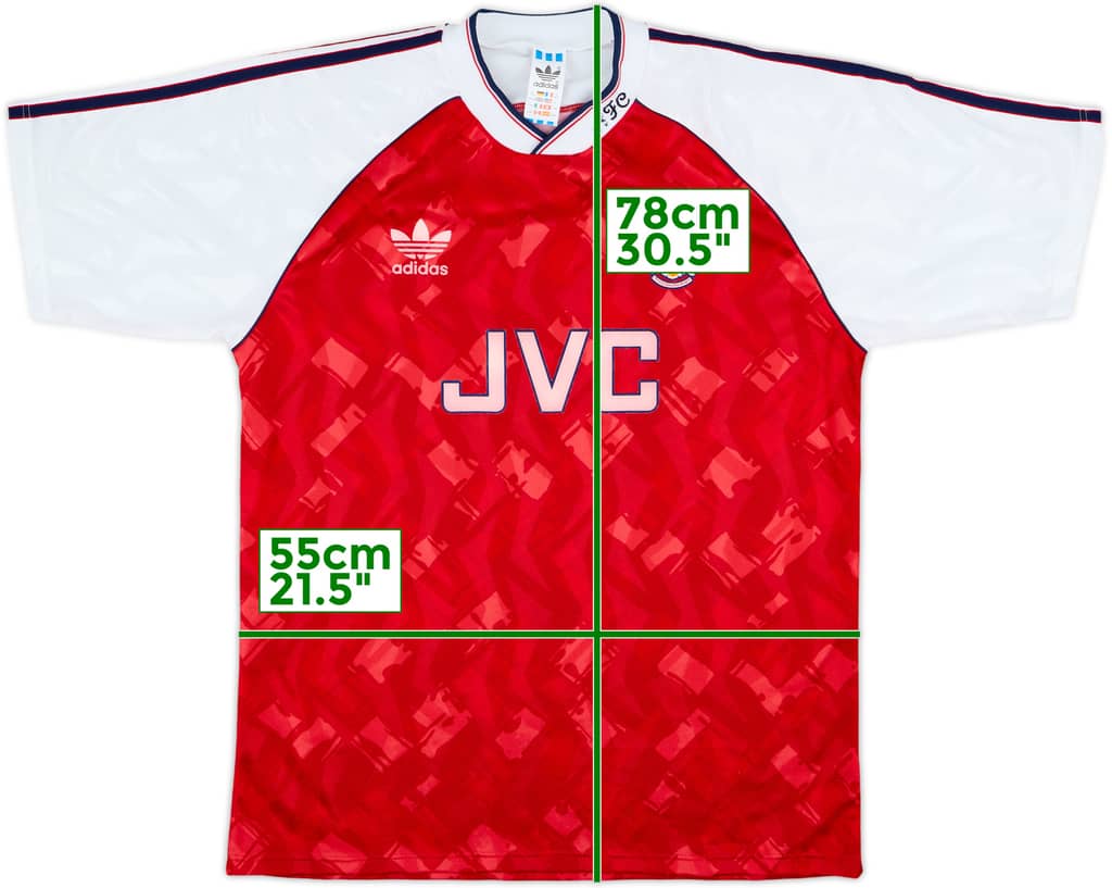 1990-92 Arsenal Home Shirt - 8/10 - (L/XL)